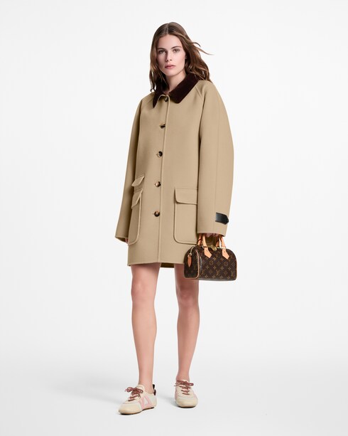 Ready-to-Wear Casacos e Jaquetas Casaco abotoado com gola contrastante | Louis Vuitton ®