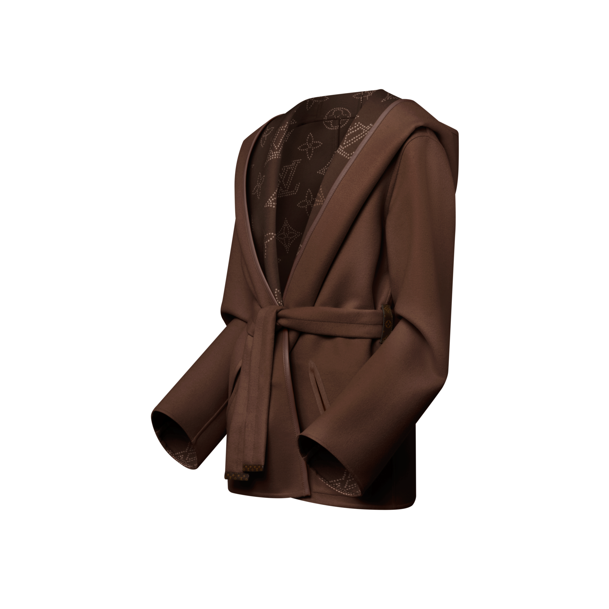  Ready to Wear Abrigos y chaquetas Abrigo cruzado corto con capucha | Louis Vuitton ® (Ampliar producto)