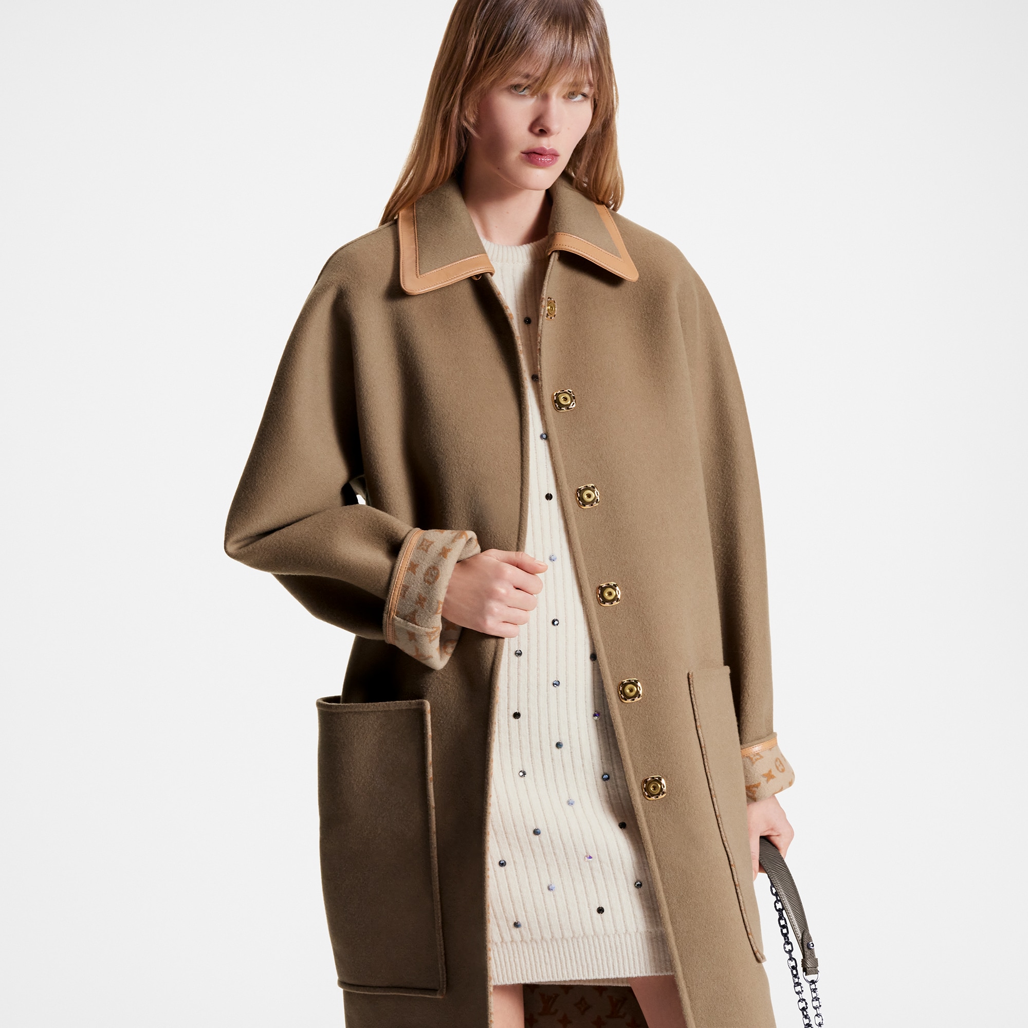  Ready to Wear Abrigos y chaquetas Abrigo de doble vista con cuello extraíble | Louis Vuitton ® (Ampliar producto)