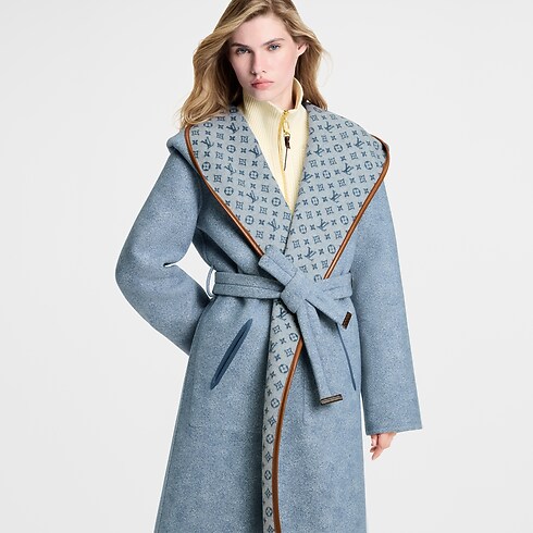 Ready to Wear Abrigos y chaquetas Abrigo envolvente con capucha reversible | Louis Vuitton ® (Ampliar producto)
