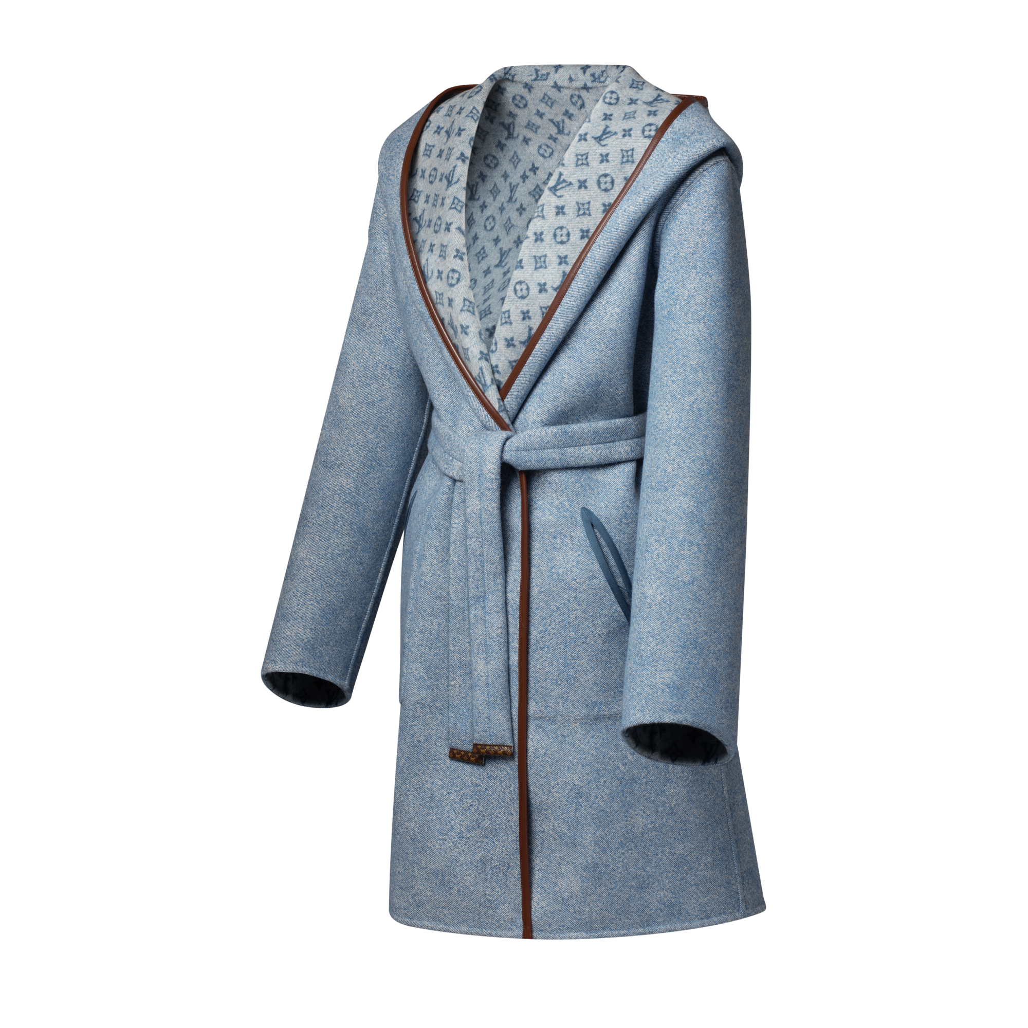  Ready to Wear Abrigos y chaquetas Abrigo envolvente con capucha reversible | Louis Vuitton ® (Ampliar producto)