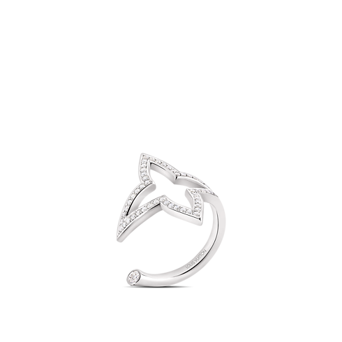 Categorías Anillos Anillo abierto Ombre Blossom en oro blanco y diamantes | Louis Vuitton ® (Ampliar producto)