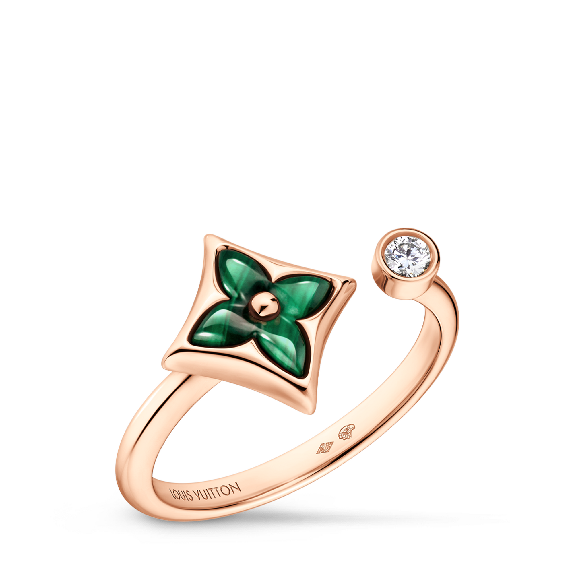 Categorías Toda la joyería fina Anillo Color Blossom Mini Star de oro rosa, malaquita y diamante | Louis Vuitton ® (Ampliar producto)