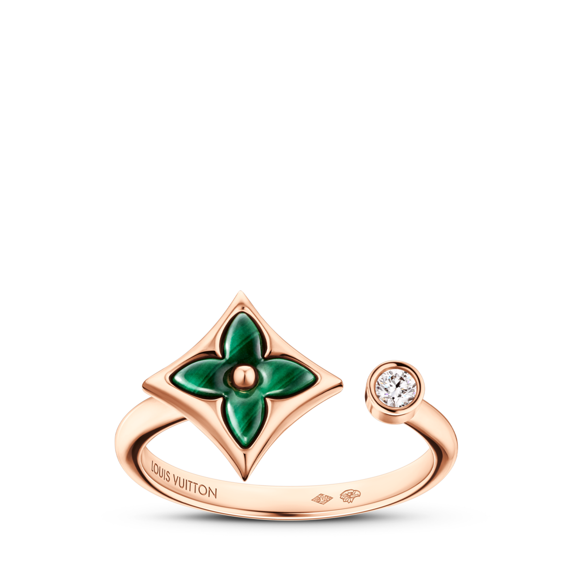  Categorías Toda la joyería fina Anillo Color Blossom Mini Star de oro rosa, malaquita y diamante | Louis Vuitton ® (Ampliar producto)