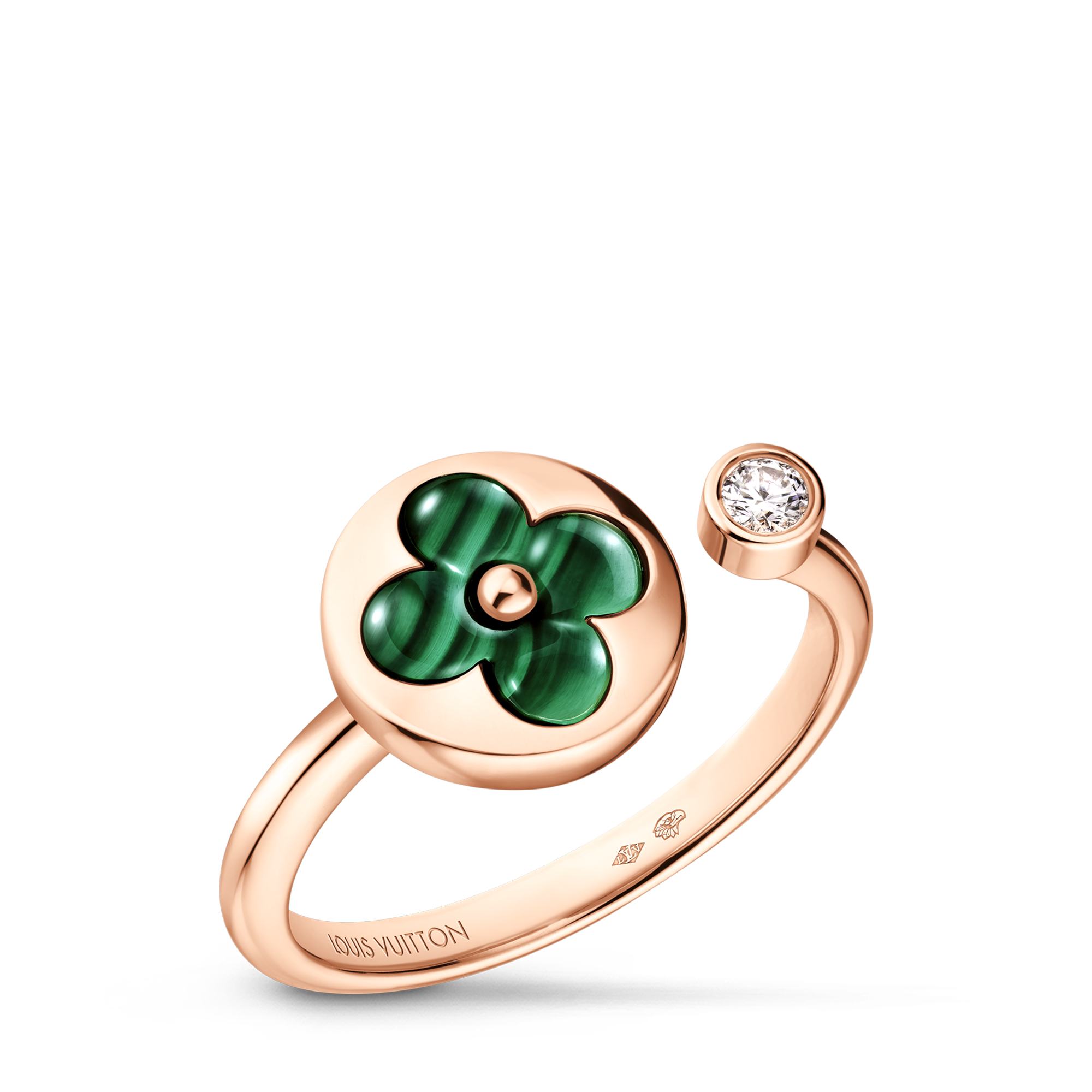 Categorías Toda la joyería fina Anillo Color Blossom Mini Sun de oro rosa, malaquita y diamante | Louis Vuitton ® (Ampliar producto)