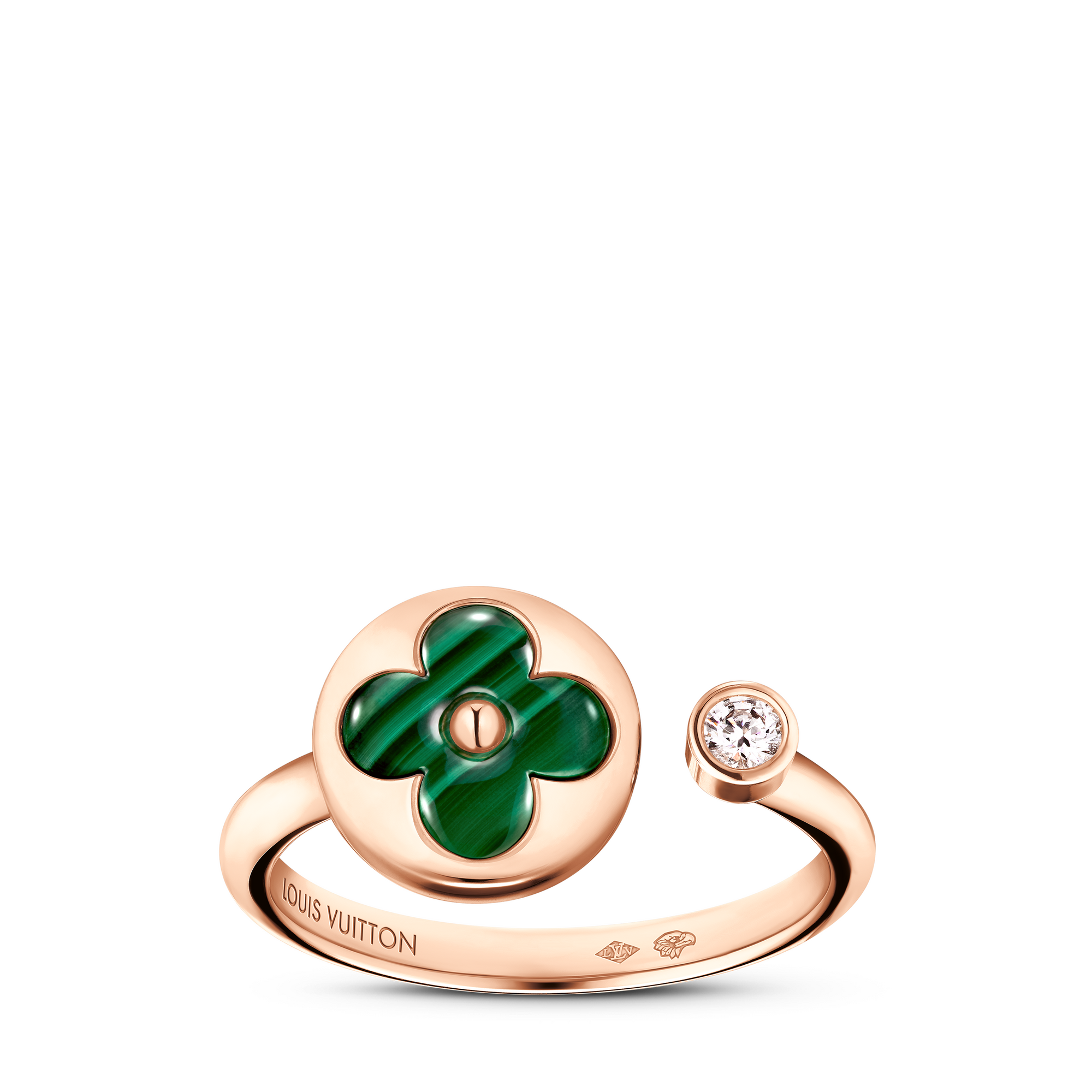  Categorías Toda la joyería fina Anillo Color Blossom Mini Sun de oro rosa, malaquita y diamante | Louis Vuitton ® (Ampliar producto)