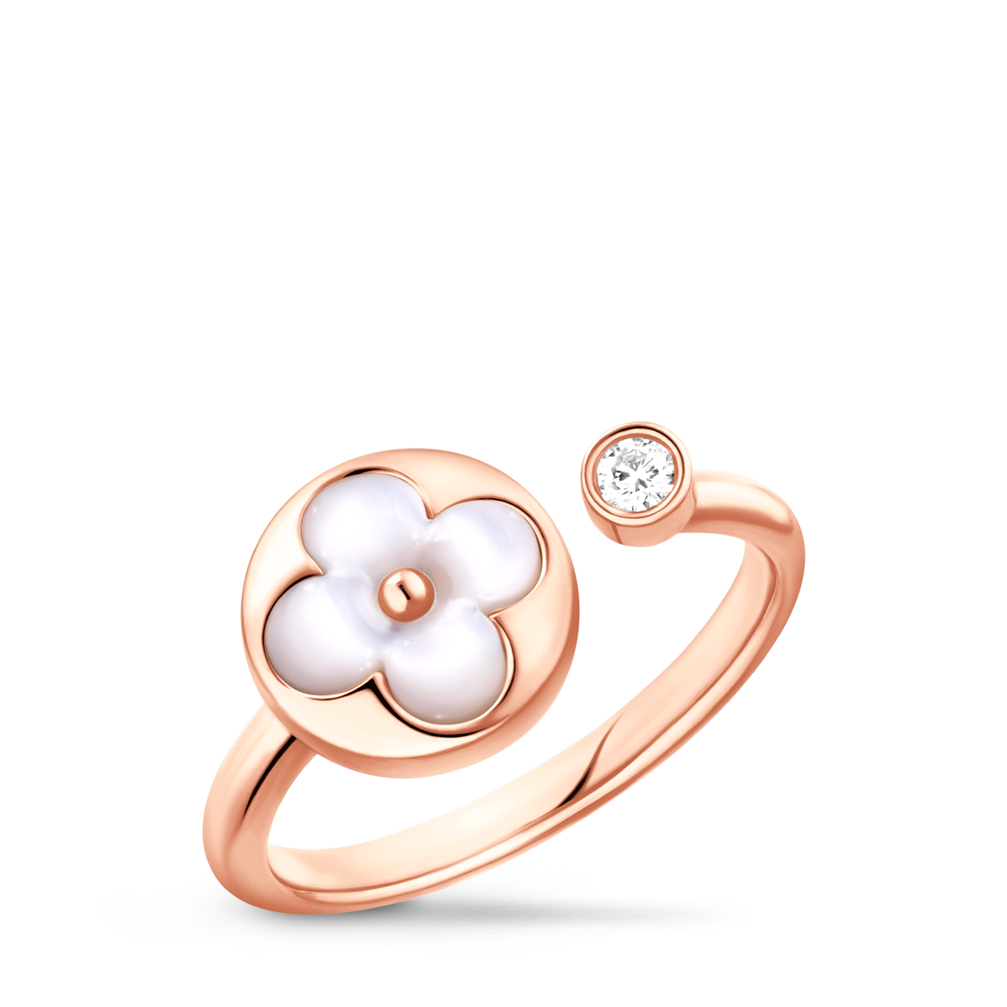  Categorías Toda la joyería fina Anillo Color Blossom Mini Sun de oro rosa, nácar blanco y diamante | Louis Vuitton ® (Ampliar producto)