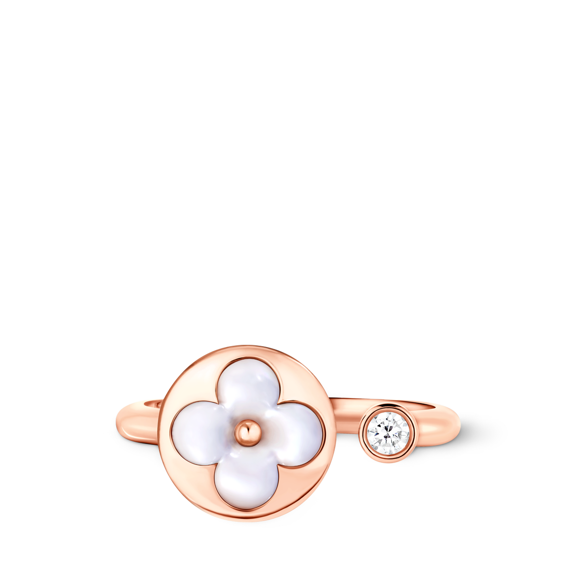  Categorías Toda la joyería fina Anillo Color Blossom Mini Sun de oro rosa, nácar blanco y diamante | Louis Vuitton ® (Ampliar producto)