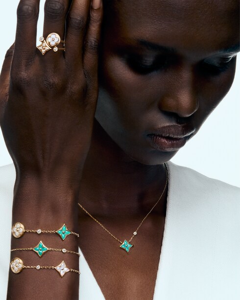 Categorías Toda la joyería fina Anillo Color Blossom Mini Sun de oro rosa, nácar blanco y diamante | Louis Vuitton ®