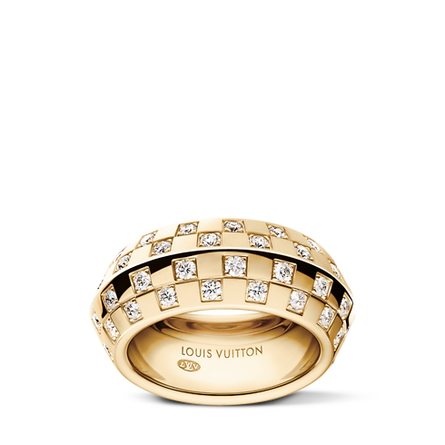 Categorías Anillos Anillo doble Le Damier de Louis Vuitton de oro amarillo y diamantes | Louis Vuitton ® (Ampliar producto)