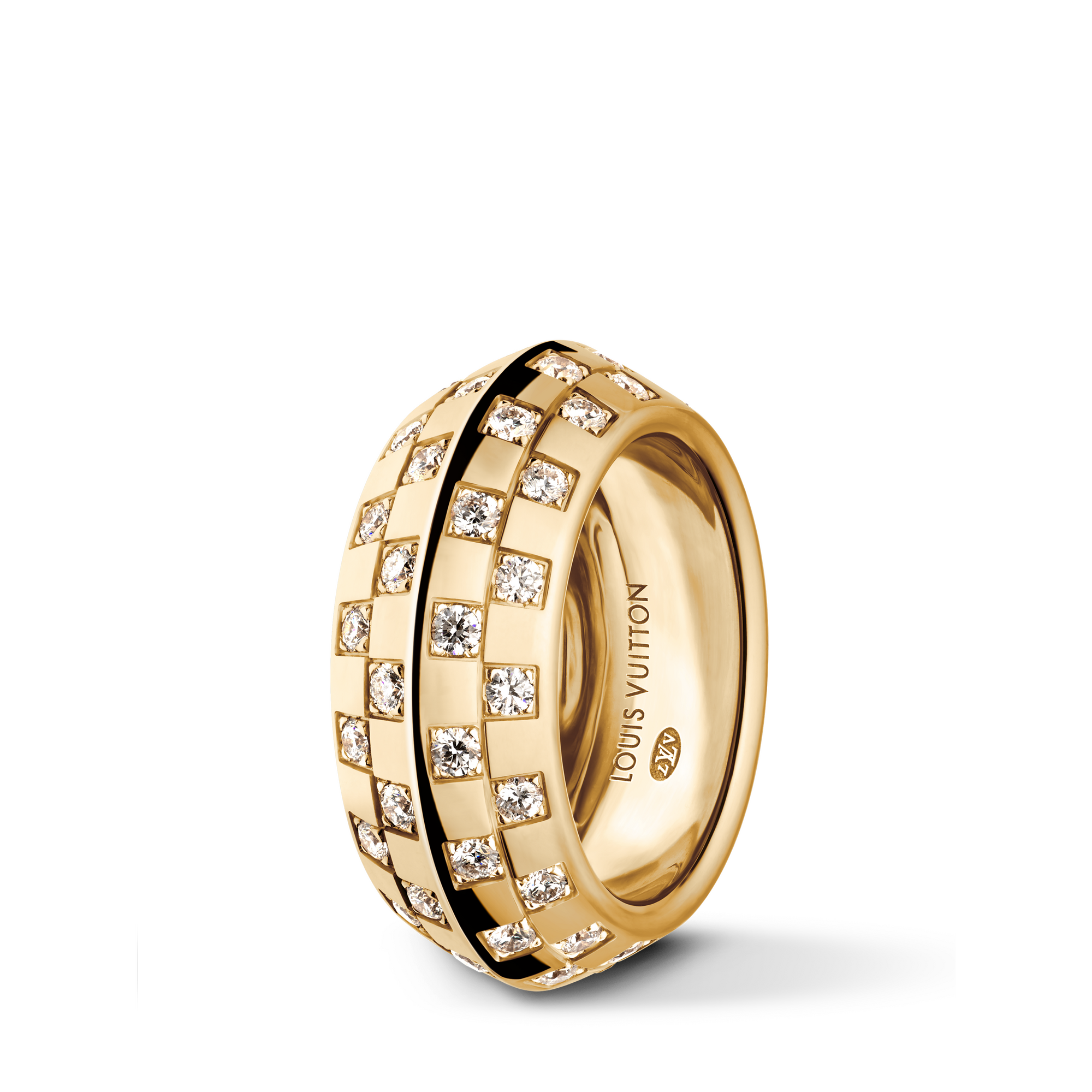  Categorías Anillos Anillo doble Le Damier de Louis Vuitton de oro amarillo y diamantes | Louis Vuitton ® (Ampliar producto)