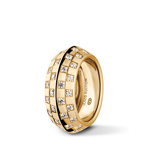 Categorías Anillos Anillo doble Le Damier de Louis Vuitton de oro amarillo y diamantes | Louis Vuitton ® (Ampliar producto)