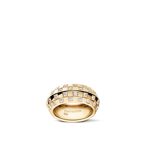 Categorías Anillos Anillo doble Le Damier de Louis Vuitton de oro amarillo y diamantes | Louis Vuitton ® (Ampliar producto)