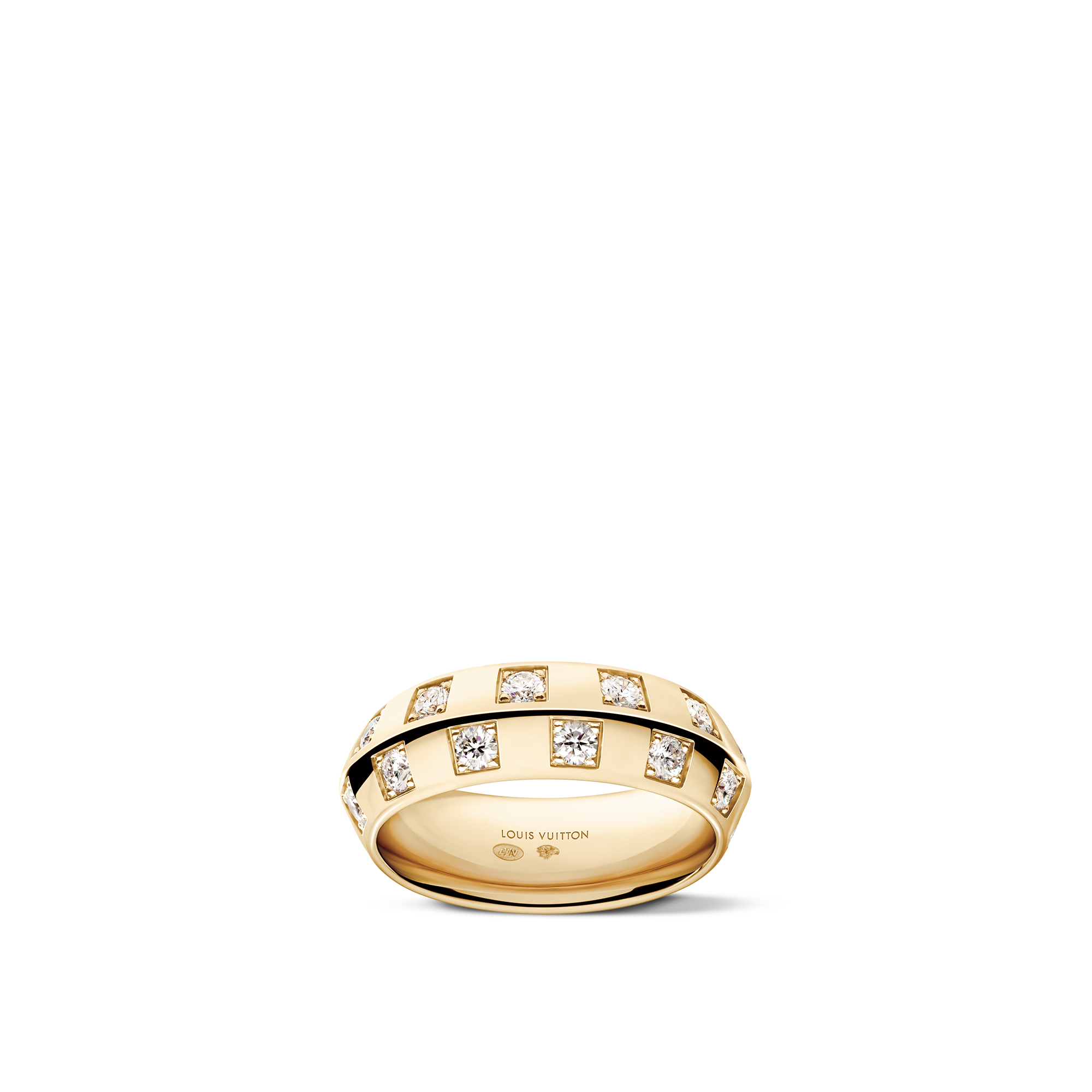  Categorías Anillos Anillo grande Le Damier de Louis Vuitton de oro amarillo y diamantes | Louis Vuitton ® (Ampliar producto)
