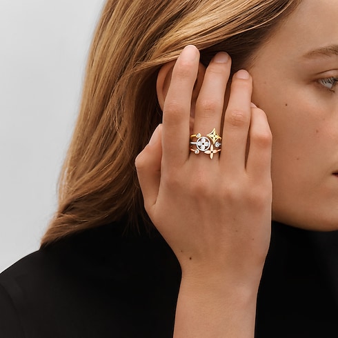 Categorías Toda la joyería fina Anillo Idylle Blossom de triple oro y diamantes | Louis Vuitton ® (Ampliar producto)
