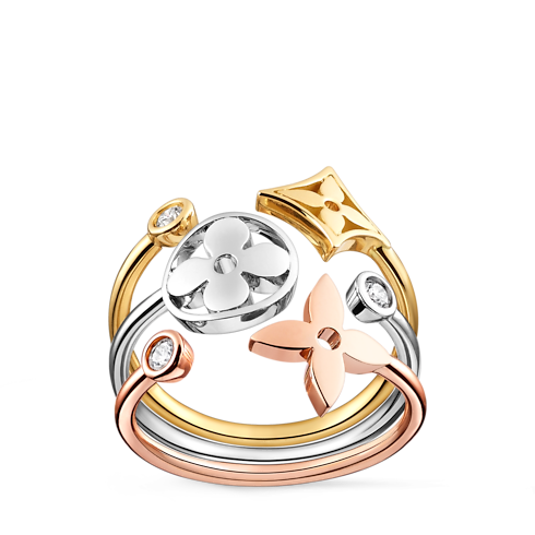 Categorías Toda la joyería fina Anillo Idylle Blossom de triple oro y diamantes | Louis Vuitton ® (Ampliar producto)