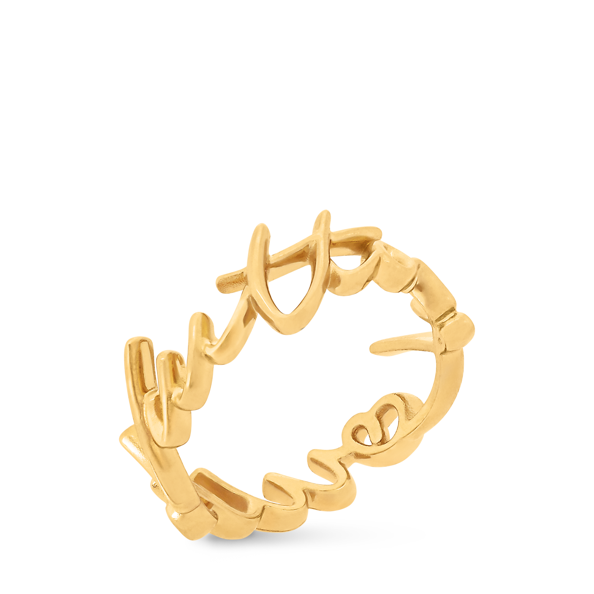 S00 Bisutería Anillos Anillo LV Script | Louis Vuitton ® (Ampliar producto)