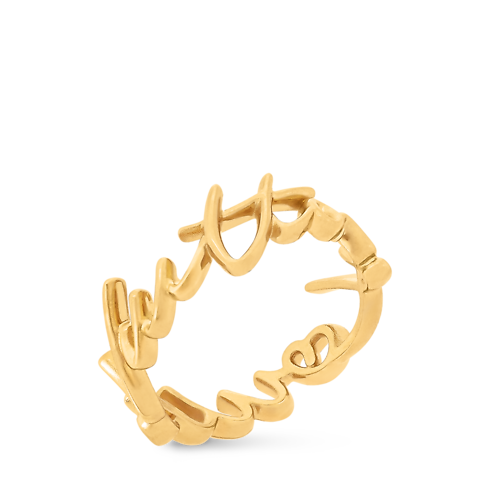 S00 Bisutería Anillos Anillo LV Script | Louis Vuitton ® (Ampliar producto)