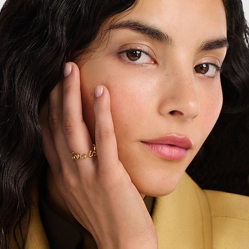 S00 Bisutería Anillos Anillo LV Script | Louis Vuitton ® (Ampliar producto)