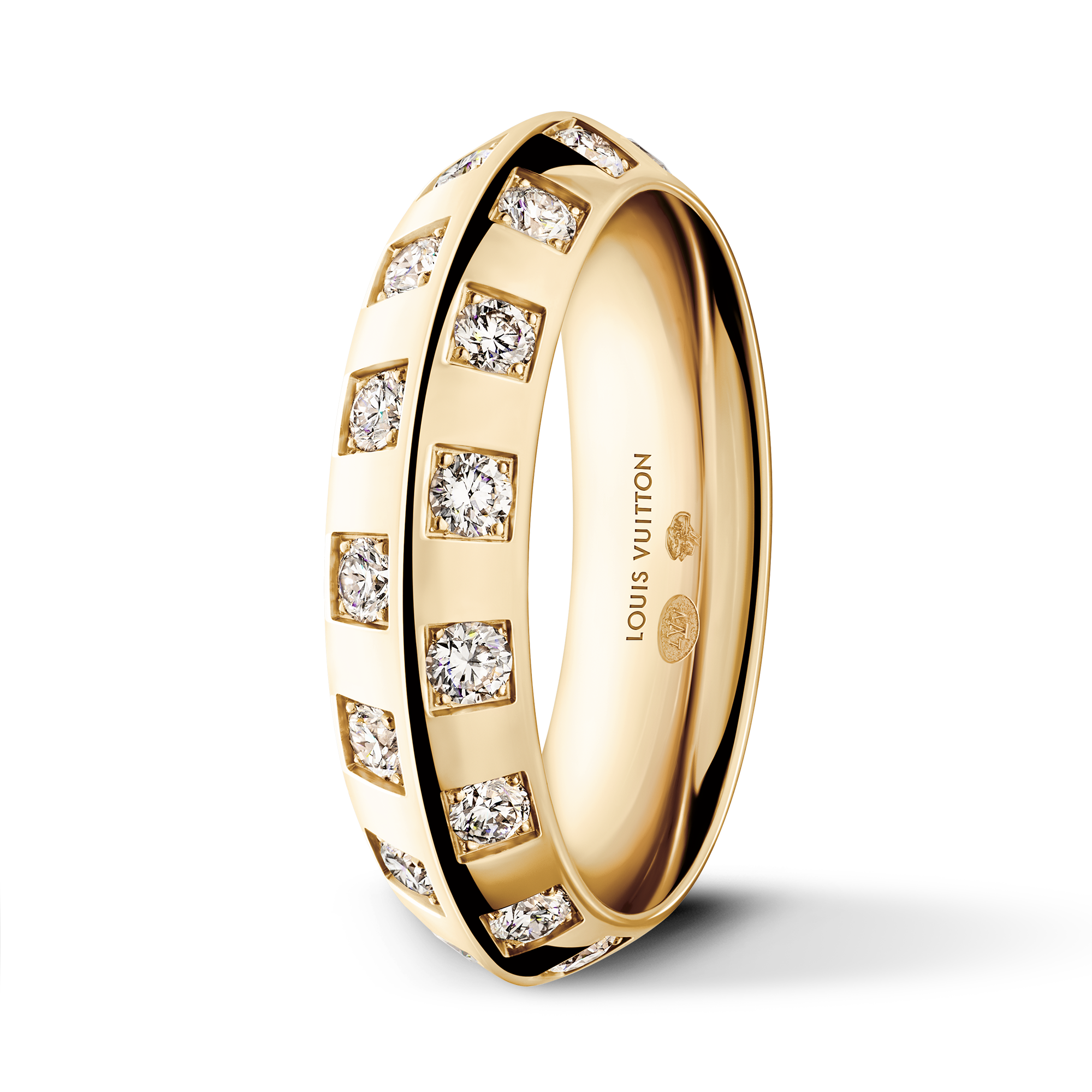  Categorías Anillos Anillo mediano Le Damier de Louis Vuitton de oro amarillo y diamantes | Louis Vuitton ® (Ampliar producto)