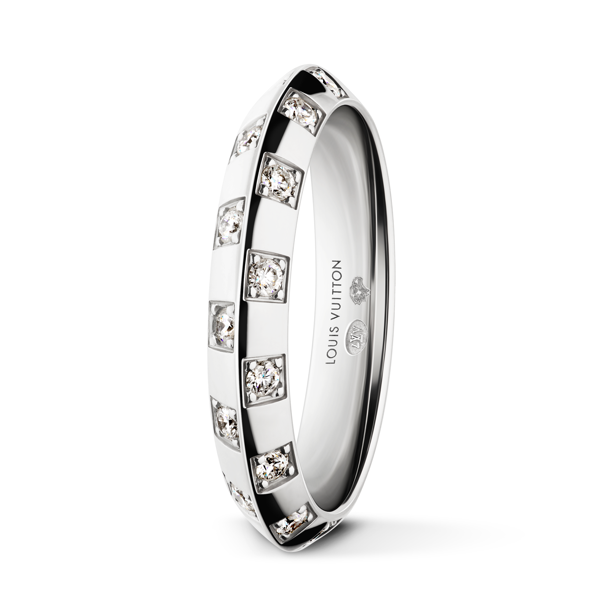  Joyería Anillos Anillo pequeño Le Damier de Louis Vuitton de oro amarillo y diamantes | Louis Vuitton ® (Ampliar producto)