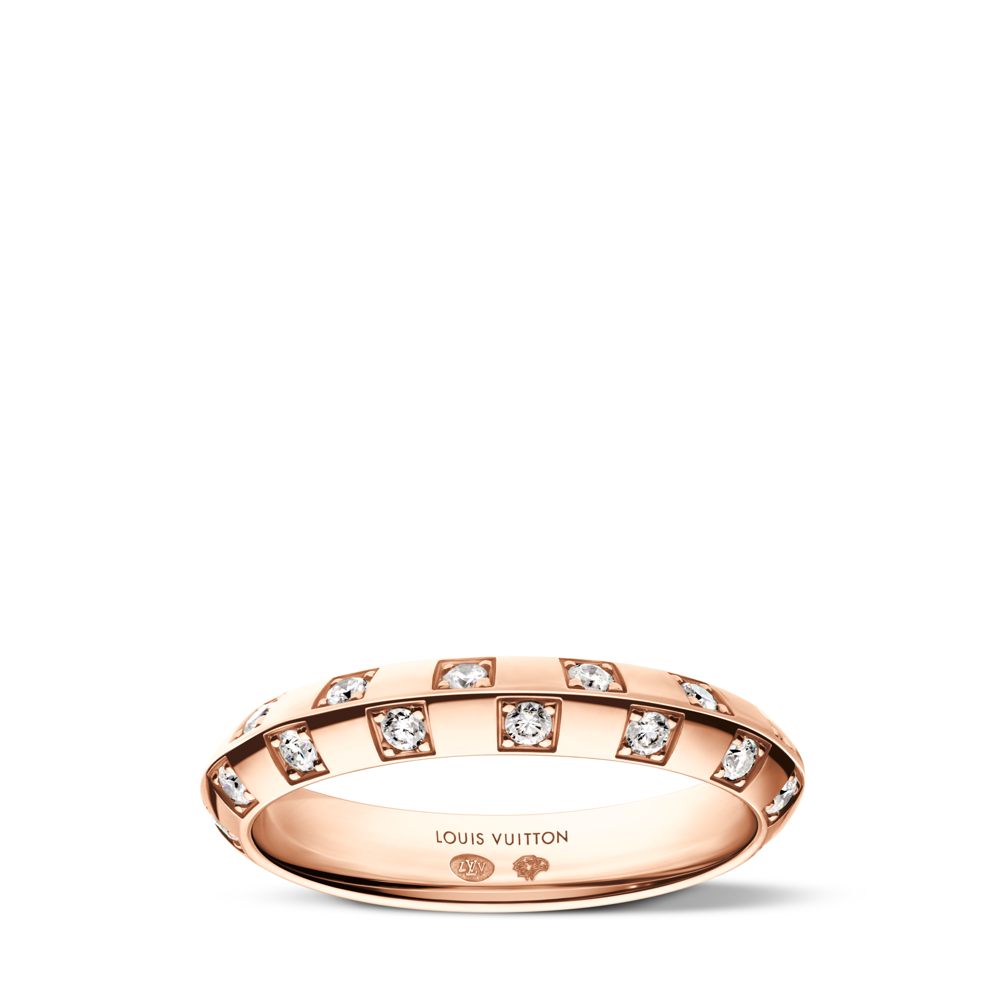  Joyería Anillos Anillo pequeño Le Damier de Louis Vuitton de oro rosa y diamantes | Louis Vuitton ® (Ampliar producto)