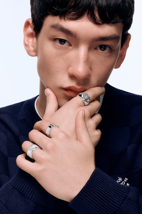 Catégories Bagues Bague fine Les Gastons Vuitton, or blanc | Louis Vuitton ®