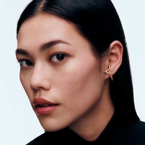 Categorías Aretes Arete de aro superpuesto Ombre Blossom en oro rosa y diamantes | Louis Vuitton ® (Ampliar producto)