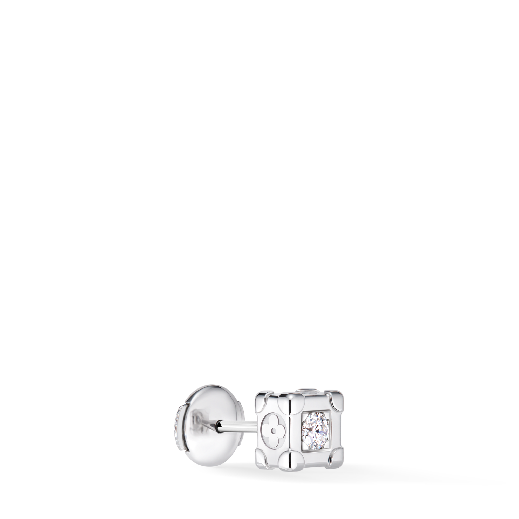  Colecciones Les Gastons Vuitton Arete de botón Trunk Les Gastons Vuitton en oro blanco y diamantes | Louis Vuitton ® (Ampliar producto)
