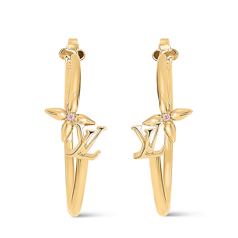 S00 Bisutería Toda la Bisutería Aretes de aro Louisette Signature | Louis Vuitton ® (Ampliar producto)