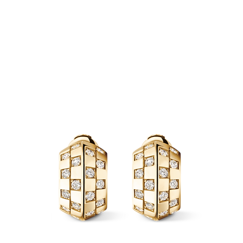 Categorías Aretes Aretes Le Damier de Louis Vuitton de oro amarillo y diamantes | Louis Vuitton ® (Ampliar producto)