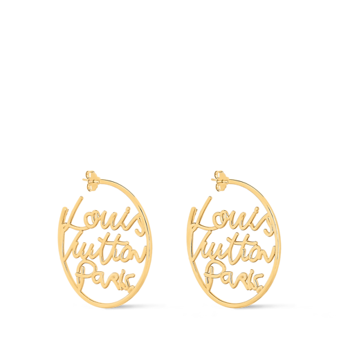 S00 Bisutería Toda la Bisutería Aretes LV Script | Louis Vuitton ® (Ampliar producto)