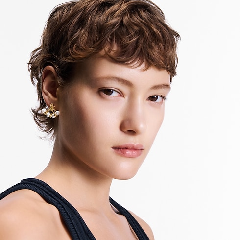 S00 Bisutería Toda la Bisutería Aretes Minigram Pearls | Louis Vuitton ® (Ampliar producto)