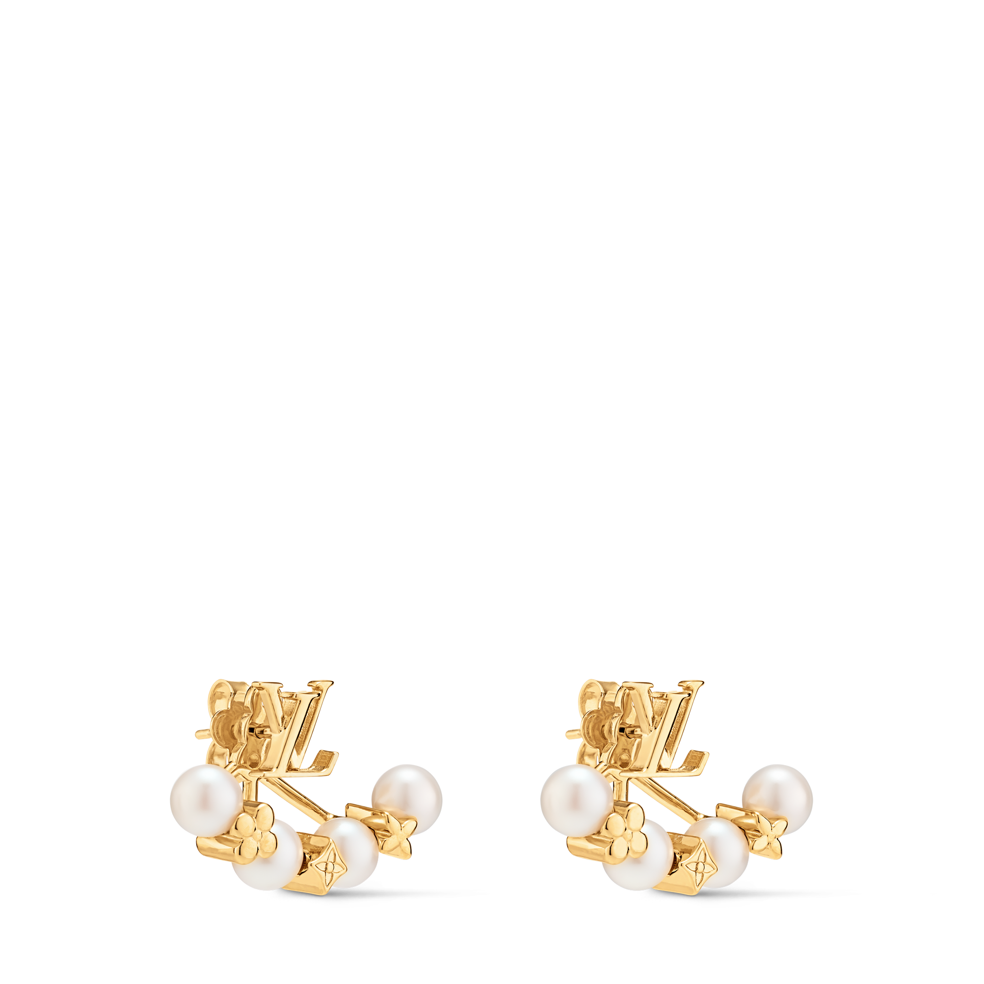 S00 Bisutería Toda la Bisutería Aretes Minigram Pearls | Louis Vuitton ® (Ampliar producto)