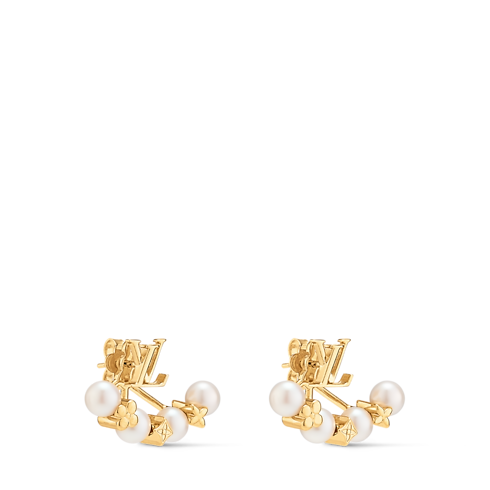S00 Bisutería Toda la Bisutería Aretes Minigram Pearls | Louis Vuitton ® (Ampliar producto)