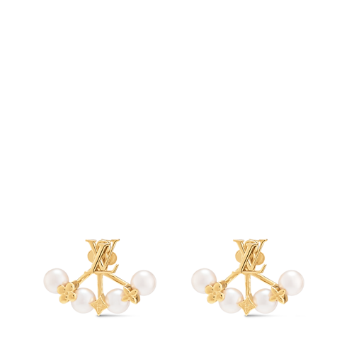 S00 Bisutería Toda la Bisutería Aretes Minigram Pearls | Louis Vuitton ® (Ampliar producto)
