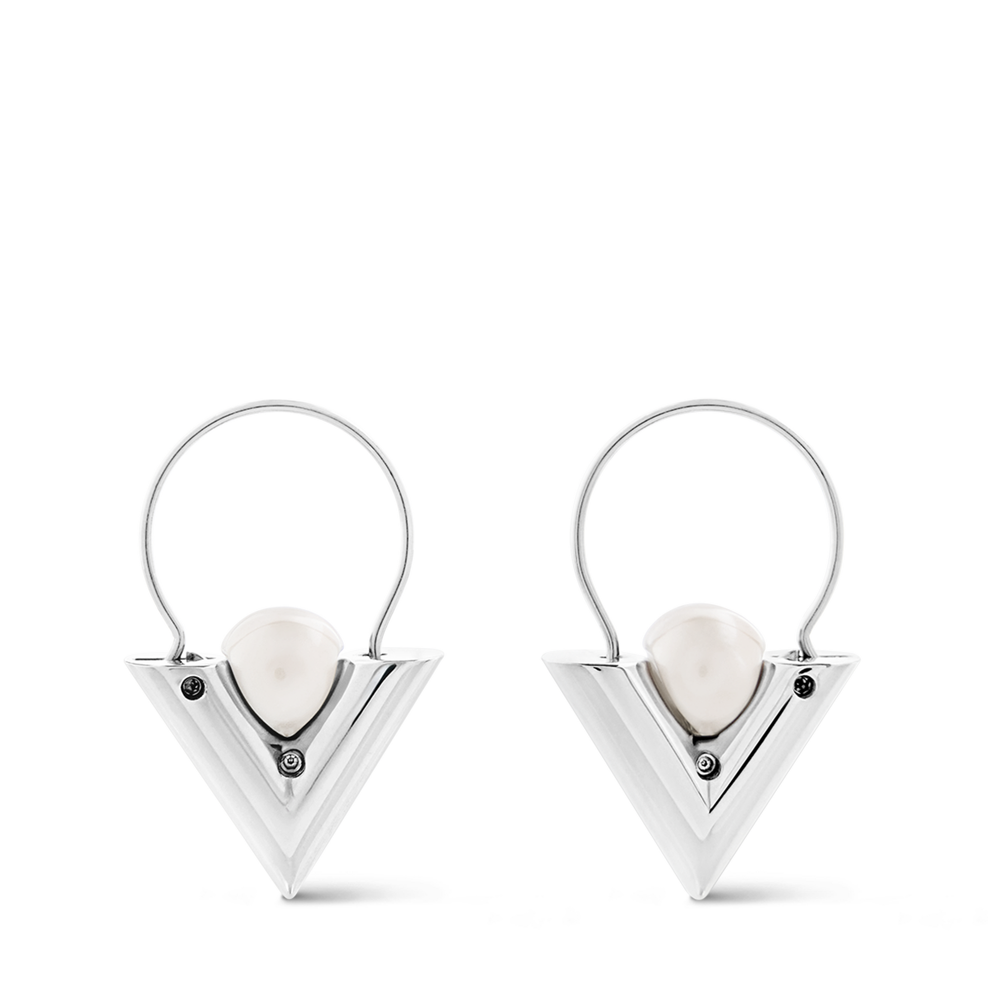 S00 Bisutería Toda la Bisutería Aretes V For Vuitton en metal y perla | Louis Vuitton ® (Ampliar producto)