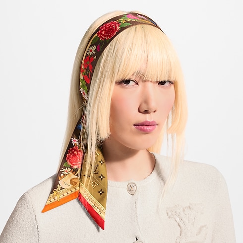S00 Accesorios Pañuelos de Seda y Bandanas Bandana LV En Fleurs BB | Louis Vuitton ® (Ampliar producto)