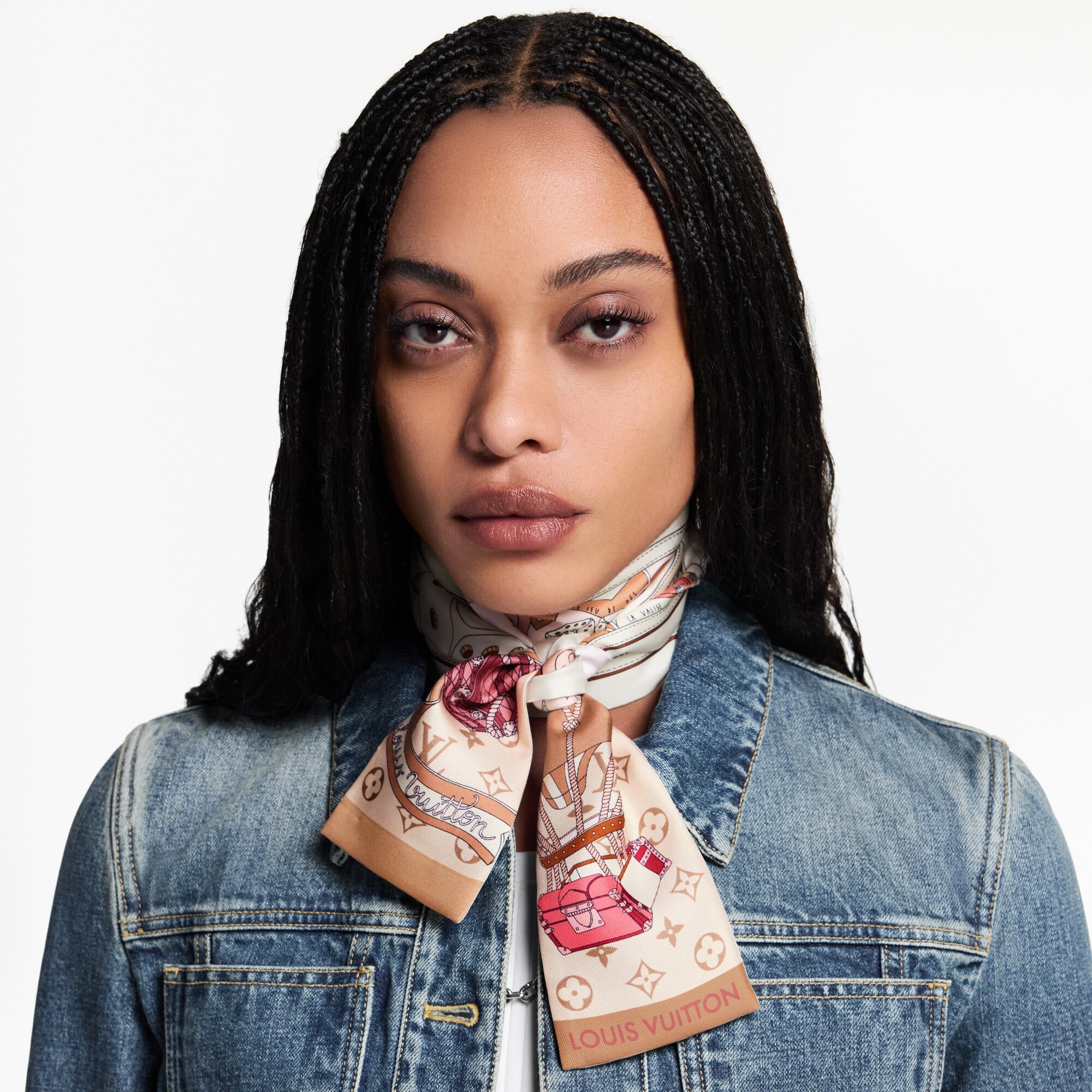 S00 Accesorios Pañuelos de seda y bandanas Bandana LV Journey | Louis Vuitton ® (Ampliar producto)