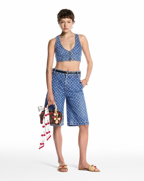 S00 Acessórios Lenços de Seda e Bandeaus LV x TM Bandeau Monogram Cerise | Louis Vuitton ®