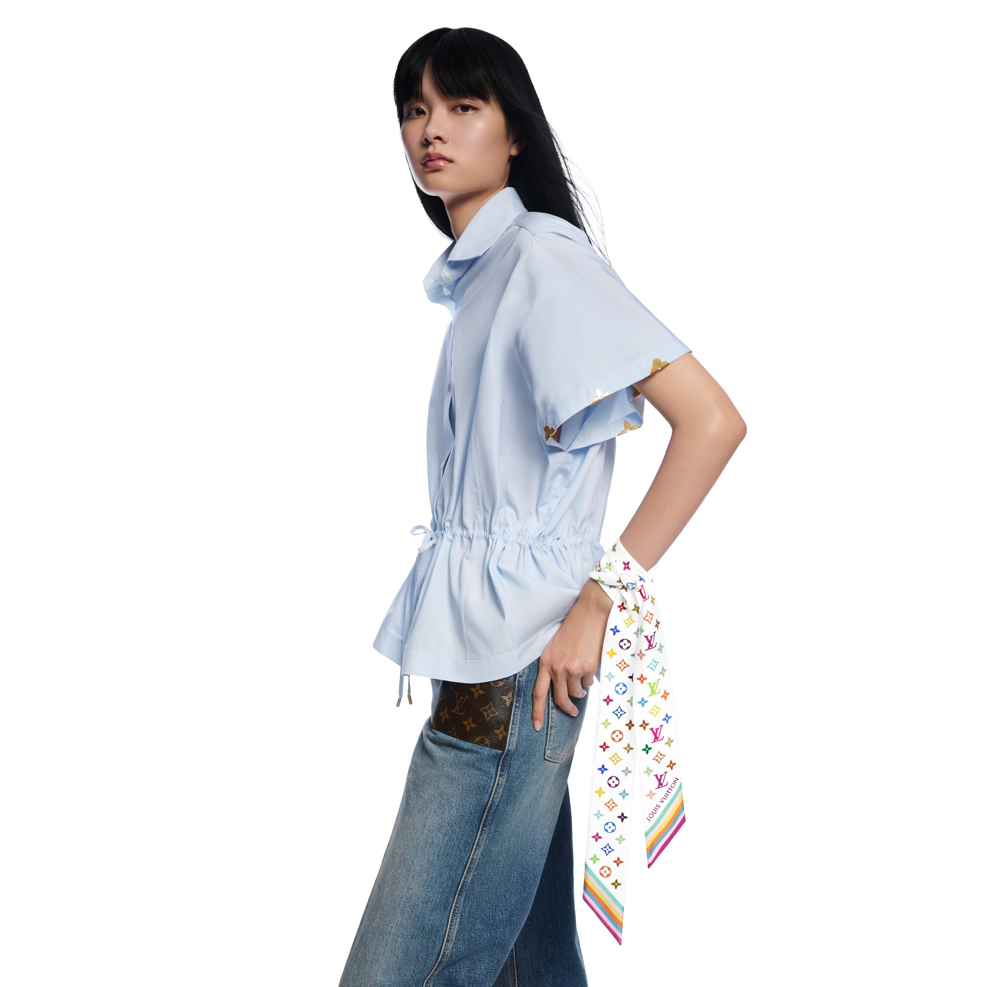 S00 Accesorios Pañuelos de seda y bandanas Bandana LV x TM Monogram Multicolor BB | Louis Vuitton ® (Ampliar producto)