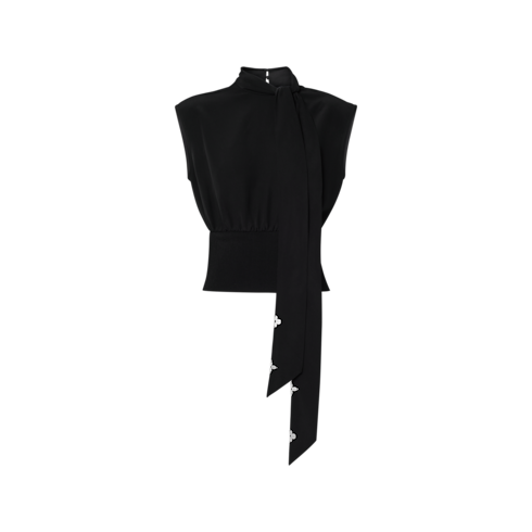 Ready-to-Wear Tops y Playeras Blusa con chalina y detalle Monograma | Louis Vuitton ® (Ampliar producto)