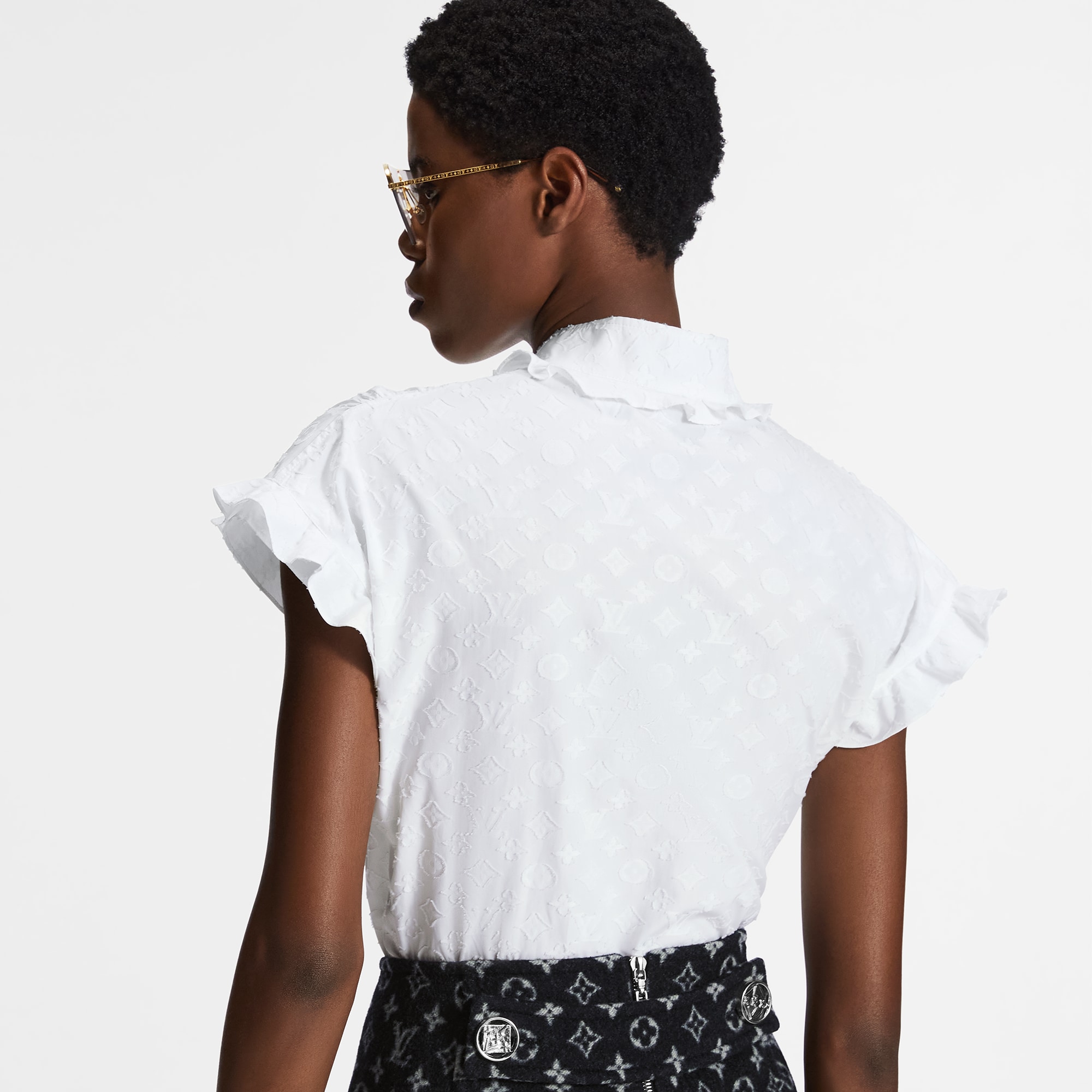  Ready to Wear Tops Blusa con volantes | Louis Vuitton ® (Ampliar producto)