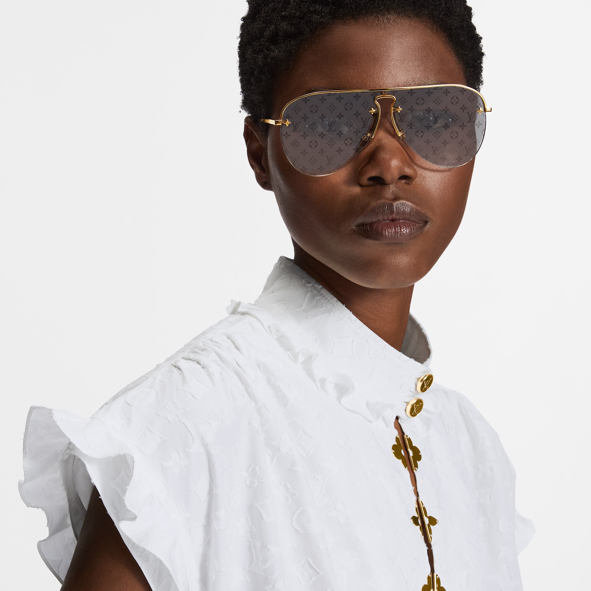  Ready to Wear Tops Blusa con volantes | Louis Vuitton ® (Ampliar producto)