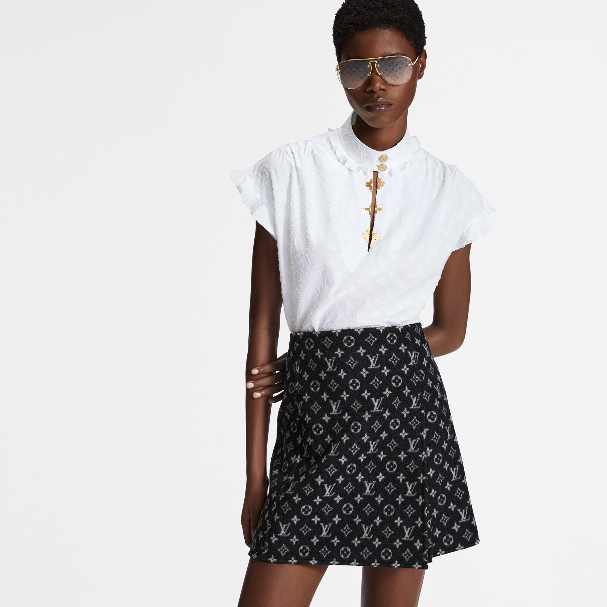  Ready to Wear Tops Blusa con volantes | Louis Vuitton ® (Ampliar producto)