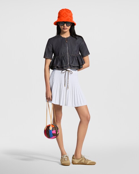 Prêt-à-Porter Hauts Ruffle Hem Denim Top | Louis Vuitton ®