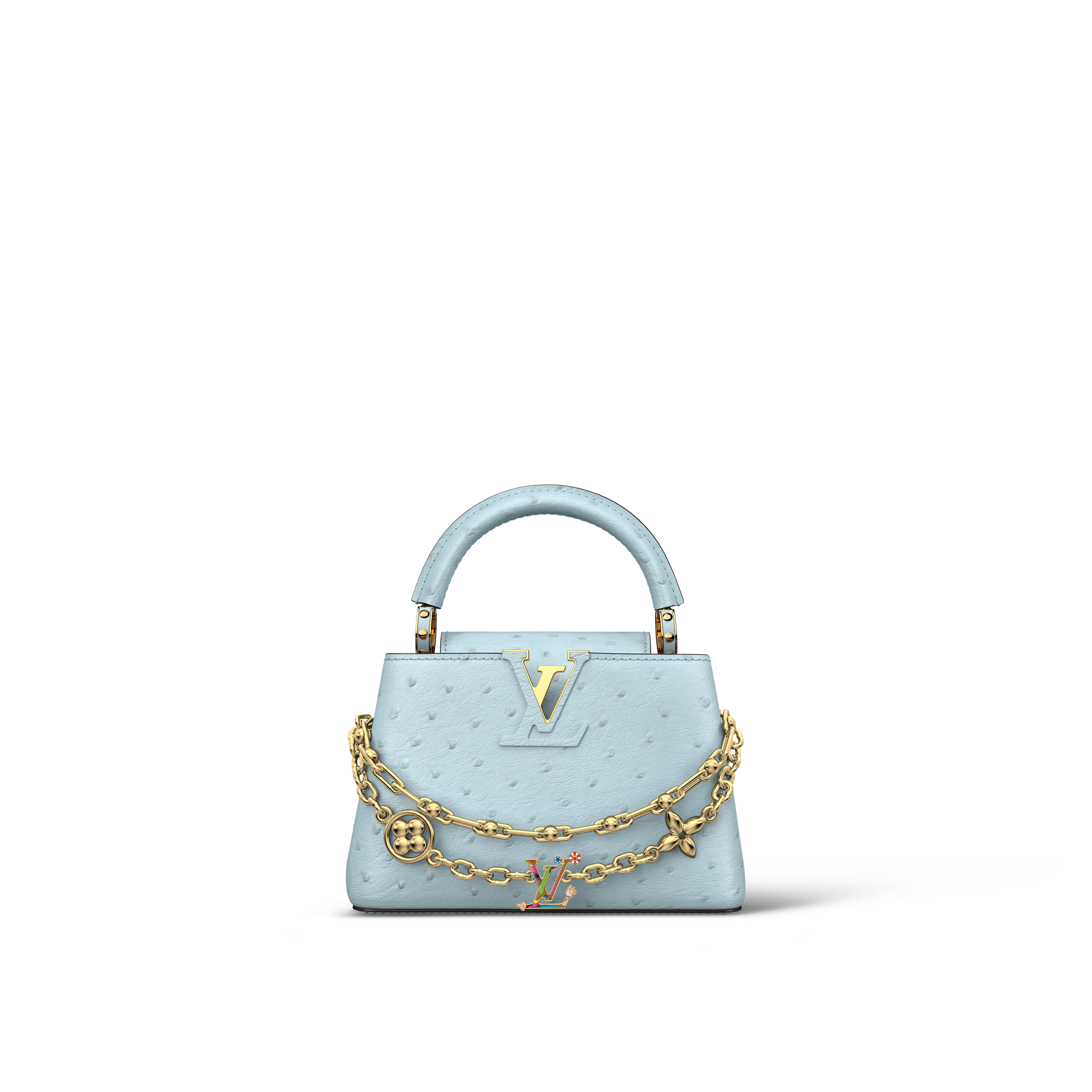Autruche Bolsas de mano Capucines Bolsa Capucines Mini LV x TM en piel de avestruz | Louis Vuitton ® (Ampliar producto)