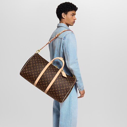 Canvas Monogram Personalización Artículos de Piel } Bolsa de viaje Keepall 50 | Louis Vuitton ® (Ampliar producto)