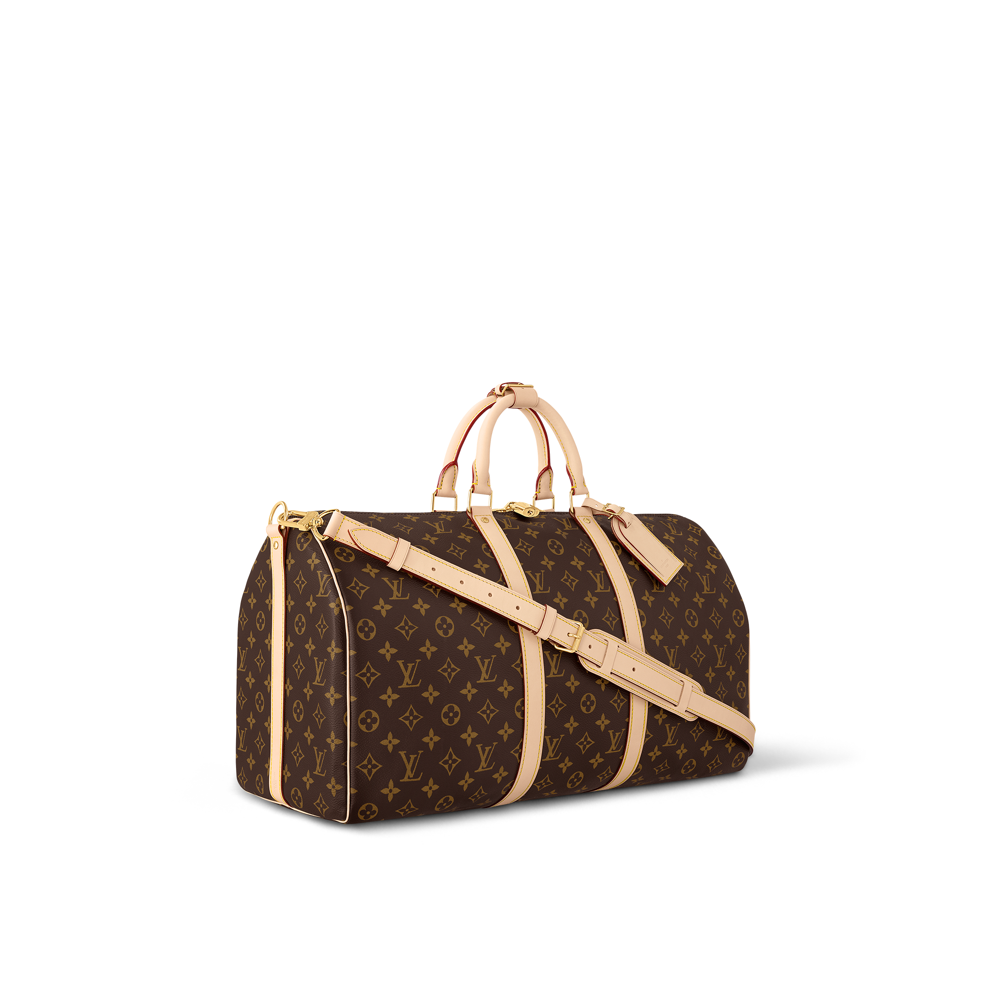 Canvas Monogram Personalización Artículos de Piel } Bolsa de viaje Keepall 50 | Louis Vuitton ® (Ampliar producto)