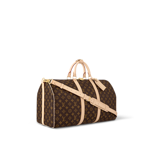Canvas Monogram Personalización Artículos de Piel } Bolsa de viaje Keepall 50 | Louis Vuitton ® (Ampliar producto)